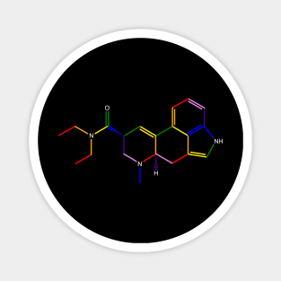 LSD Rainbow Molecule Chemistry Magnet